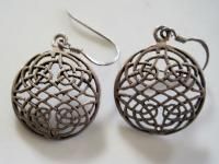 Sterling Silver Celtic Inspired Earrings French Wires 75