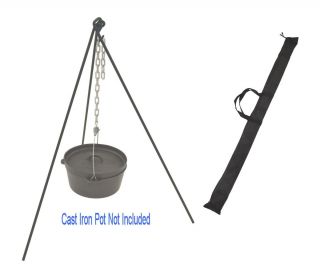 Tripod Stand for Open Fire Cooking w Tote Bag Chain