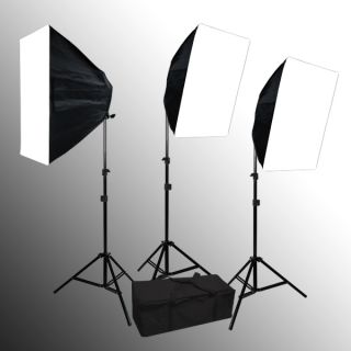  Digital Continuous Photography Video Studio 3 Softbox Lighting Kit New