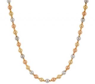 EternaGold 18 Tri color Bead Necklace 14K Gold, 10.6g —
