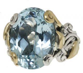 Barbara Bixby 14.35 carat Blue Topaz Vine and Leaf   Ring —