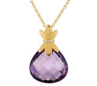 Premier 15.25 ct Brazilian Amethyst Pendant, 14K —