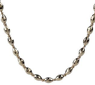 EternaGold 19 Oval Mirror Bead Necklace 14K Gold, 15.7g —
