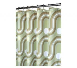 Watershed 2 in 1 Squiggles 72x72 Shower Curtain Green —