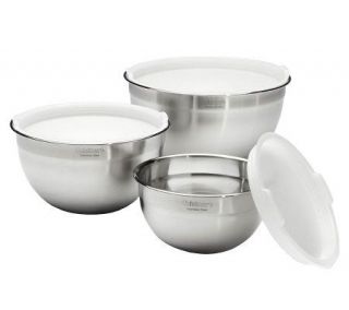 Cuisinart Set of 3 Mixing Bowls with Lids —