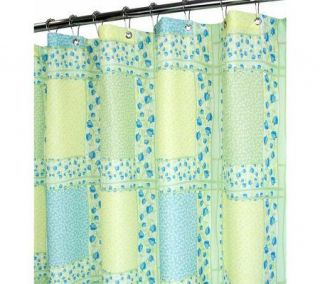 Watershed 2 in 1 Tulip Patchwork 72x72 Shower Curtain   H349417