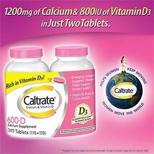 Calcium Supplement 340 Tabs 2 x 170 Ct Bone Colon Health Pills