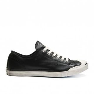 Converse Jack Purcell Black Leather Mens Shoes Size 13