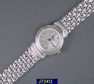 Croton Sterling Silver Panther Link Bracelet Watch —