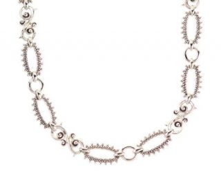 Barbara Bixby Bold Link 18 Necklace w/ Toggle Clasp Sterling/18K