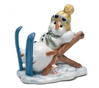 Goebel Porcelain Apres Ski Snowman Figurine —
