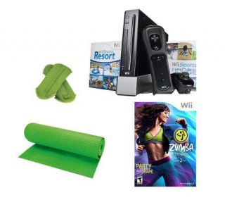 Wii Sports Bundle w/ Zumba 2 Plus Yoga Mat & Ankle Weights —
