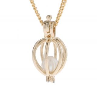 The Wish Pearl Goldtone Cultured Pearl Pendant with 18 Chain