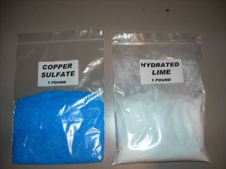 BORDEAUX MIXTURE, COPPER SULFATE, HYDRATED LIME, 10 GALLON MIX
