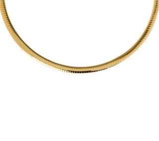 Veronese 18K Clad 18 Polished Omega Necklace —