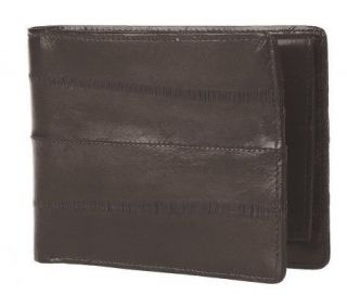 Lee Sands Mens Eelskin Bi fold Wallet —