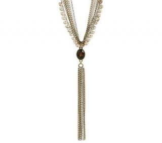 Shoshanna Multi Chain Crystal and Bead 30 Y Necklace —