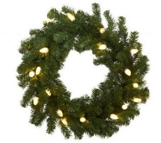 Bethlehem Lights 24 LED Wreath with C7 Lights and Timer —