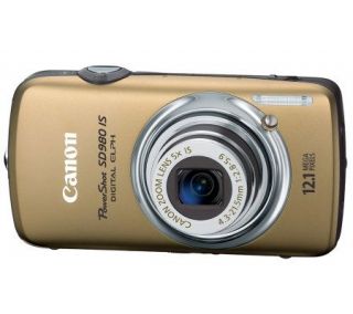 Canon 3985B001 PowerShot SD980IS 12MP ELPH Camera   Goldtone