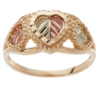 Black Hills Diamond Cut Heart Ring 10K/12K Gold —