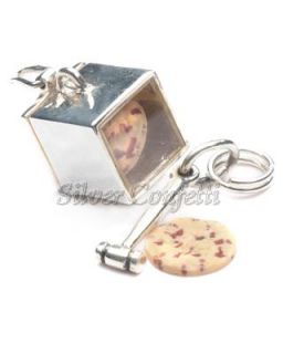 Sterling Silver Emergency Box Opens to Chocolate Chip Cookie Charm or