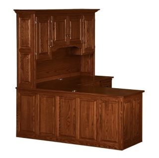 Amish Corner Computer Desk Hutch Home Office Solid Wood Oak Maple