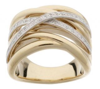 Bold Highway Design Ring with 1/10 ct tw Diamond 14K Gold   J265625
