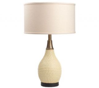 Tracy Hutson 24 Hobnail Table Lamp w/Fabric Shade —