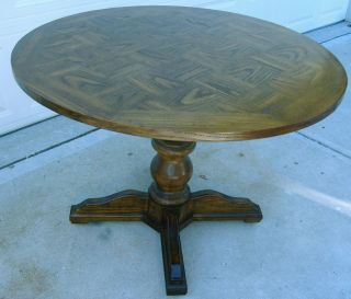 Conover Adjustable Height Dark Oak 40 Round Pedistal Table