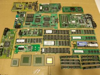 Computer Memory Sticks CPUs Boards for scrap gold and silver Recovery
