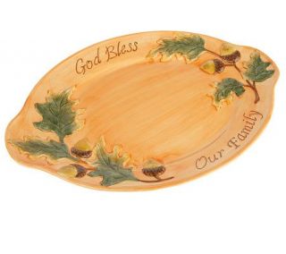 Bless our Family Handpainted Oval Platter by Valerie —