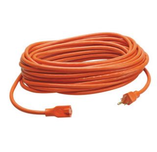 Coleman Cable 10612679 Orange Vinyl Outdoor 100 16 3 Extension Cord