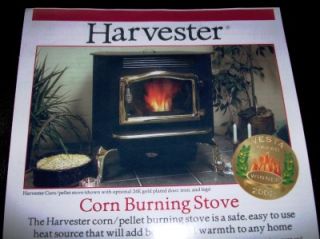country flame harvester corn wood pellet stove new