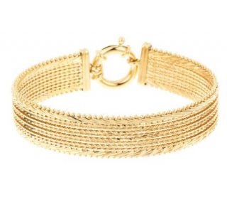 Imperial Gold 8 Bold Mirawheat Bracelet 14K Gold, 26.9g —