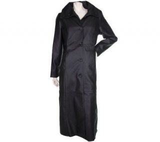 Modernist by Guillaume Full Length Faux Leather Coat w/Lining
