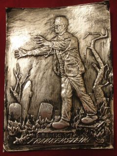 60s Aurora monster Coppersmith Frankenstein plaque vintage LOOK