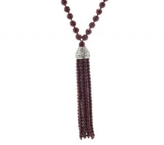 Kenneth Jay Lanes Faceted Bead & Pave 37 Tassel Necklace   J271638