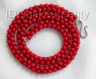 Stunning Classic 10mm Baroque Red Crude Coral Necklace B31