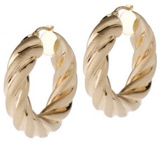 Arte dOro Bold Polished & Satin Twisted Earrings 18K Gold —