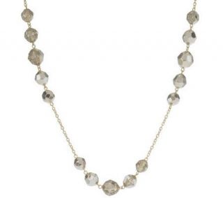 40 inch Faceted Metallic Bead Necklace —