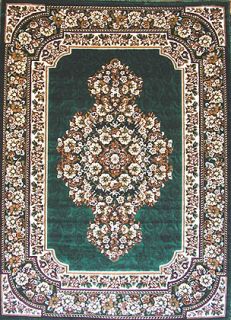 Carpet Floral Persian Oriental Woven 6x8 Area Rug H. Green Actual Size