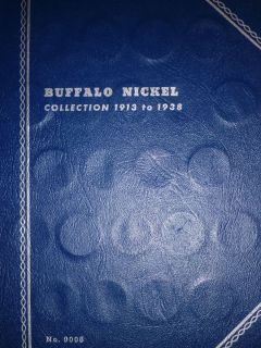 Near Complete 59 Coins Collection of Buffalo Nickels in Whitman Folder