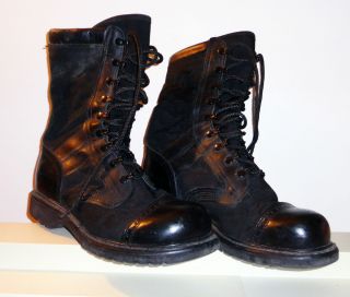Corcoran Mens Oil Resistant Black Military Boots Jump Boots Size 9 EE