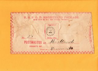 USPOD Registered Mail Package Cornish Flat NH Postmaster Hartland VT
