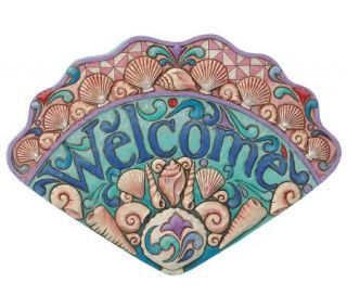 Jim Shore Heartwood Creek Seashell Welcome Plaque —