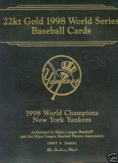 Danbury Mint NY Yankees World Series 22kt Gold Set