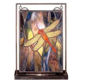 Tiffany Style Dragonfly Mini Window Panel and Display —
