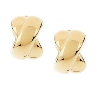 EternaGold Polished Omega Back Earrings 14K Gold —