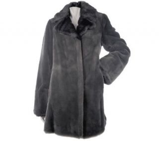 Dennis Basso 3/4 Length Coat w/Faux Mink Collar and Cuffs   A86530