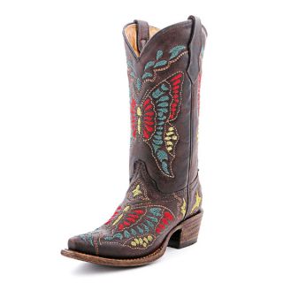 Corral Teen Butterfly Multi Color Cowgirl Boots A1030
